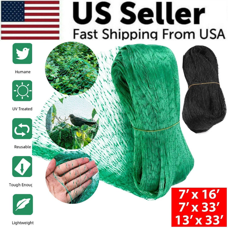 33FT x16FT Protection Netting Anti Bird Mesh for Crops Plants Pond Fruits Garden Garden Plants
