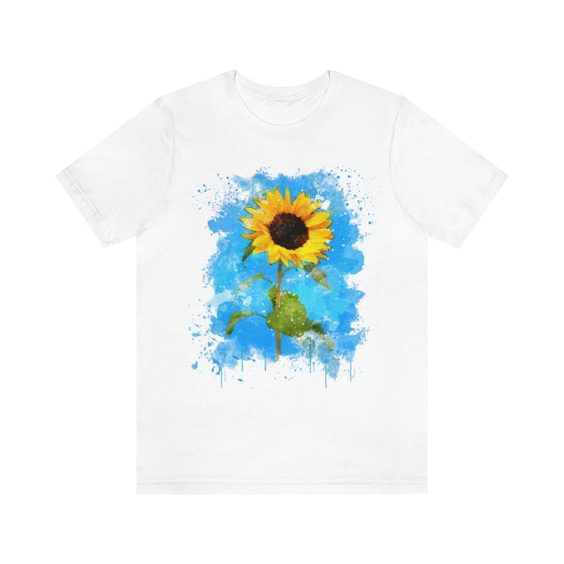 Watercolor Sunflower Unisex Jersey Short Sleeve Tee Sunflower