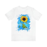 Watercolor Sunflower Unisex Jersey Short Sleeve Tee Sunflower