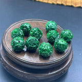 Emperor Green Full Color Dry Green Jade Peony Flower Loose Bead DIY Accessories Peony