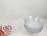 Set of 7 Vintage Studio Nova Glass Floral Flowers Hydrangea Fruit Dessert Bowls Hydrangea