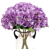 6Pcs Artificial Silk Hydrangea Fake Flowers Faux Hydrangea Bouquet for Home T... Hydrangea