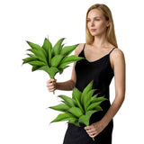 Fake Plants Artificial Agave Plants,Large UV Resistant Fake Agave Planters fo... Green Plant