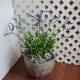 6 Pcs Lavender Bushes Artificial Plastic Plants (5 stems each) #87 Green Plant