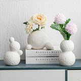 Poreluxe Ceramic Vase Set of 3 for Modern Home Decor for Pampas Grass Neutral Pampas Grass