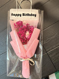 Dried flower bouquet, transparent bag with LED lights, gift for any occasion Dried Flower