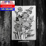 Sunflower wild flowers bouquet bunch stencil 11" x 8" designs for tile & crafts Sunflower