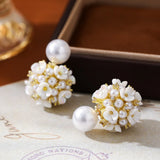 Dual Wear Hydrangea Earrings Unique Flower Stud Jewelry Hydrangea