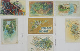 Lot of 7 1900s Floral Postcards Forget Me Not ART CRAFTS Lilies of the Valley Lily