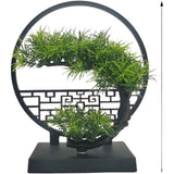 Artificial Pine Bonsai for Living Room Office Desk Shelf Display 24cm Tall Green Plant