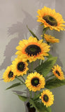Girasoles Artificiales Decoration home Sunflowers Hogar 3 Espiga con 3 Girasoles Sunflower