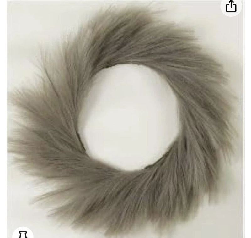 Pampas Grass Wreath 24 Inch Faux Pampas Wreath Taupe For Front Door Decoration Pampas Grass