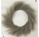 Pampas Grass Wreath 24 Inch Faux Pampas Wreath Taupe For Front Door Decoration Pampas Grass