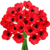 Artificial Red Flower Stems 11.6" for Wedding Bouquets & Centerpieces Bouquet