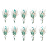 10 Pcs Mini Pampas Grass Dried Flower Bouquet Boho DIY Gift Blue Green Dried Flower