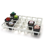 5 Pack Planting Pots Moving Trays for 3 inch(2.7 inch 24C Moving Tray-5P White Garden Plants