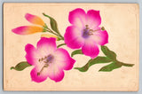 Flower Floral Pink Lilies Lily Postcard Airbrushed Embossed Lily