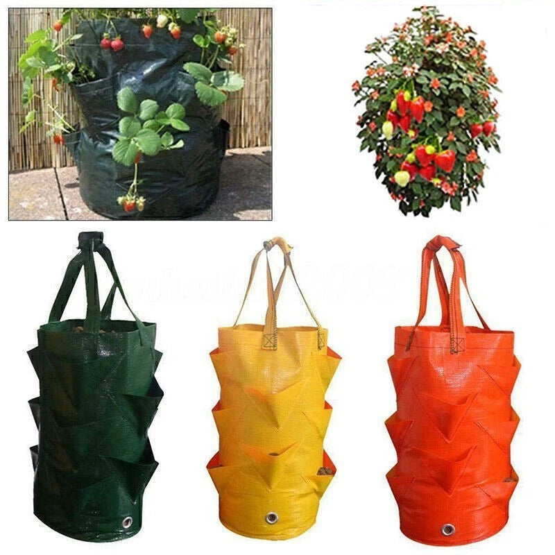 Garden Hanging er Grow Bag  Pouch Tomato Strawberry Flower Herb Bags Garden Plants