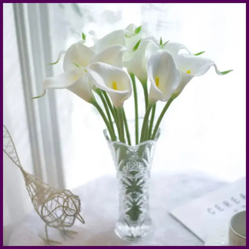 5Pcs Calla Artificial Flowers Calla Lily Fake Flower Bouquet For Wedding Bouquet Lily
