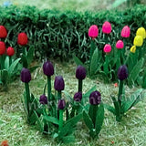 MP SCENERY 44 Tulips HO Scale Architectural Flowering Plants Trees Railroad Flowering Plants