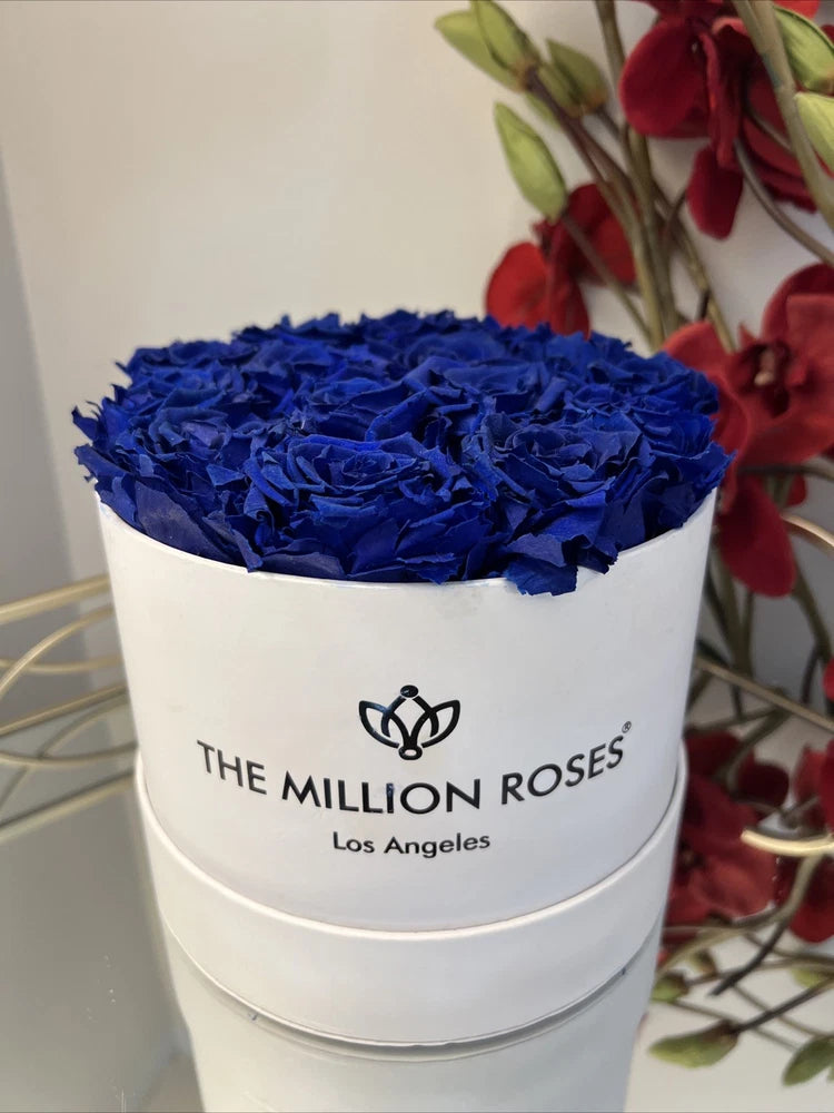 The Million Roses Los Angeles Luxury Preserved Royal Blue Roses - Bouquet Gift Dried Flower