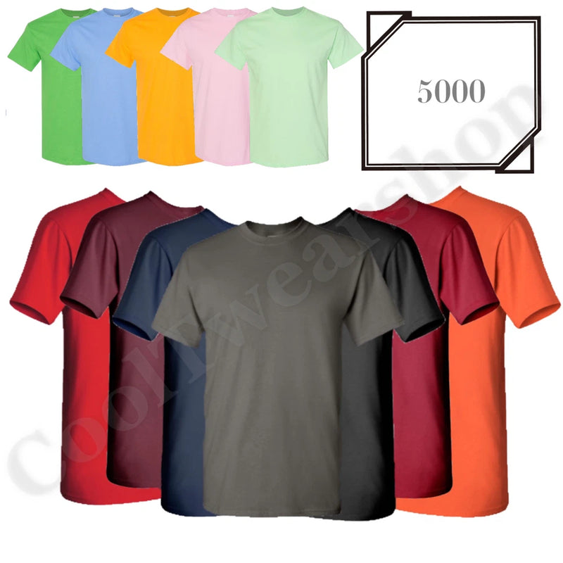 Gildan Heavy Cotton T-Shirt 5000 Unisex  Plain Blank Crewneck Short Sleeves Tee Roses