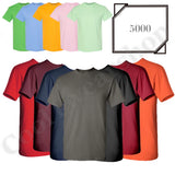 Gildan Heavy Cotton T-Shirt 5000 Unisex  Plain Blank Crewneck Short Sleeves Tee Roses