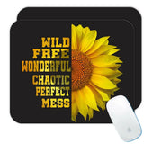 Gift Mousepad : Sunflower Wild Free Perfect Flower Floral Yellow Decor Mess Sunflower