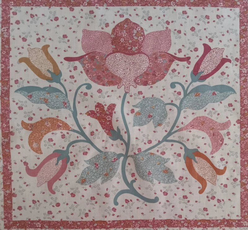 Vintage~Wamsutta~"Pretty Calico Floral Design"~ Cotton Fabric Panel ~ 16"x15.25" Flowering Plants