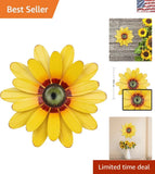 Handcrafted 11'' Metal Sunflower Hanging DŽcor - Perfect Indoor/Outdoor Gift Sunflower