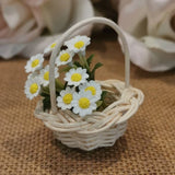 3 Bunches Miniature Dollhouse White Daisy Flower Artificial Flower Garden Decor Daisies