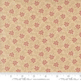 A  Vintage Christmas Tan Ribbon Blenders Troubles Moda Half Yard Flowering Plants