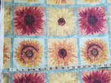 SUNFLOWERS DAISIES COTTON FABRIC BTY Sunflower