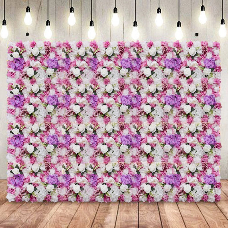 6 Pcs Artificial Flower Wall Panels - Hydrangea Decor for Weddings 60_40 cm Hydrangea