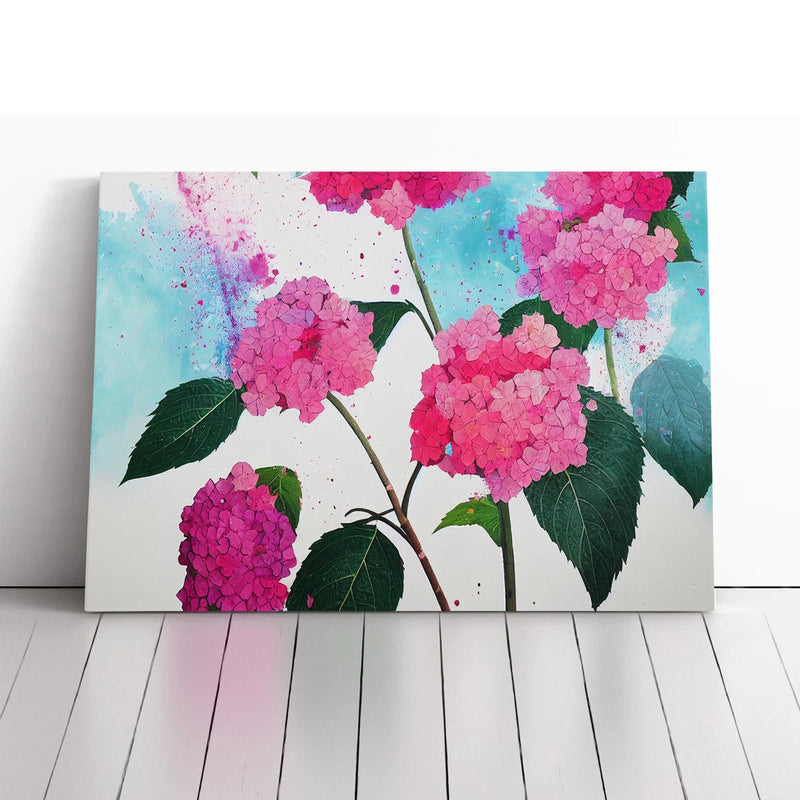 Hydrangea Flower Splash Vol.1 Canvas Wall Art Print Framed Picture Home Decor Hydrangea
