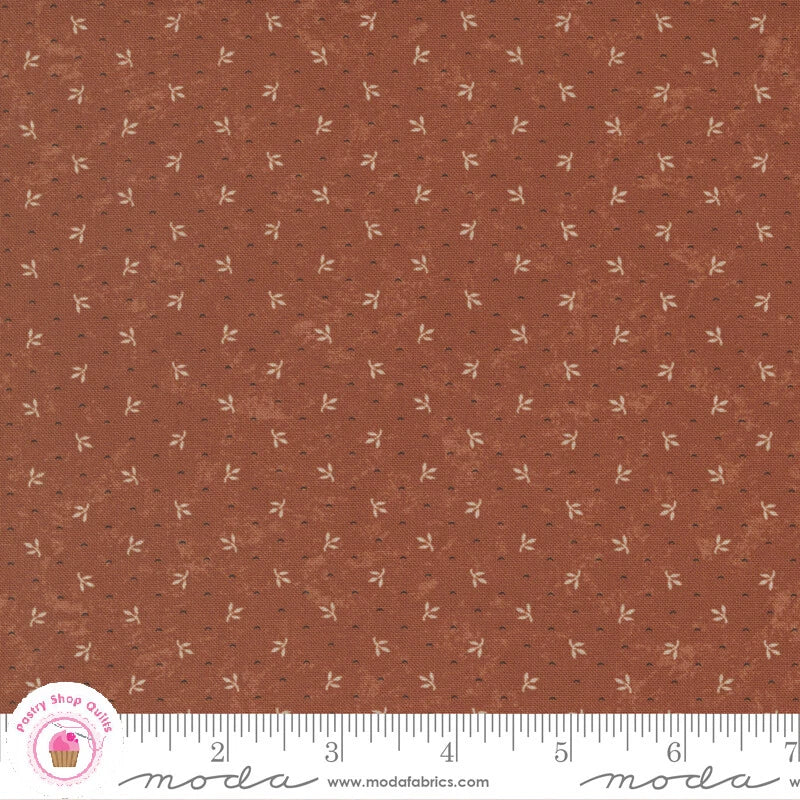 Moda DAFFODILS & DRAGONFLIES 9705 17 Brown Orange KANSAS TROUBLES Quilt Fabric Flowering Plants