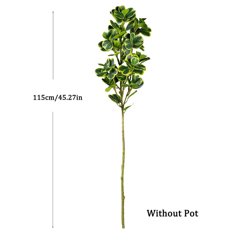 76cm/115cm Artificial Ficus Tree Fake Tropical Plants Plastic Rubber Branch Green Plant