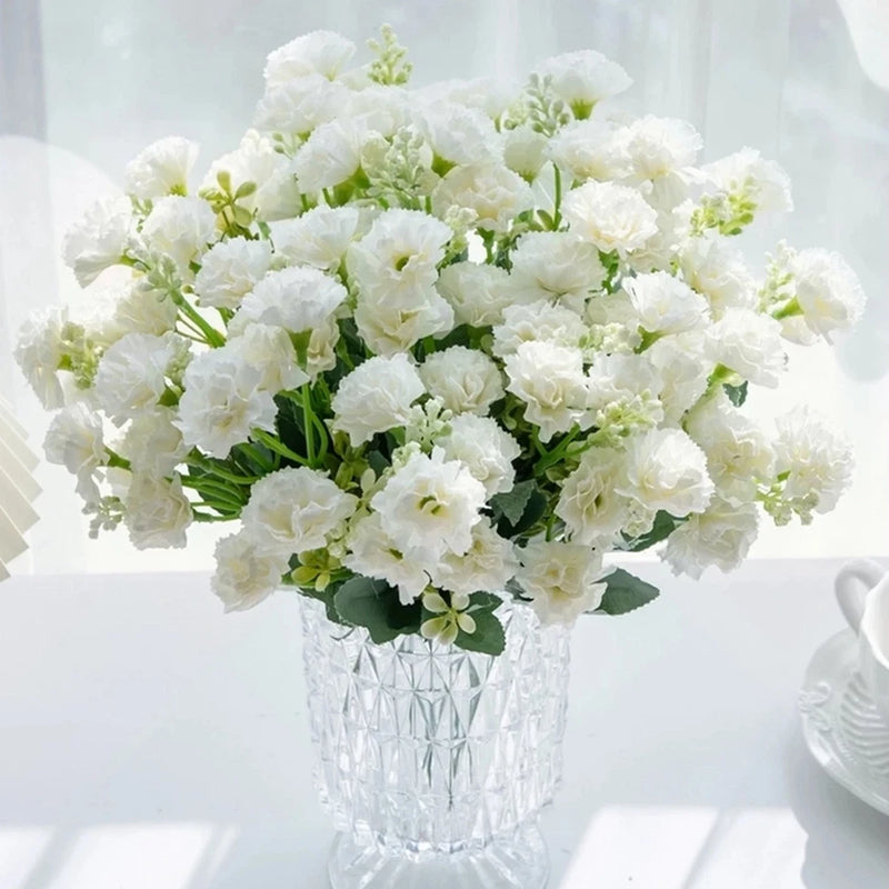 Small artificial carnations Ð 5-piece set with 15 heads for wedding arch decor Carnation