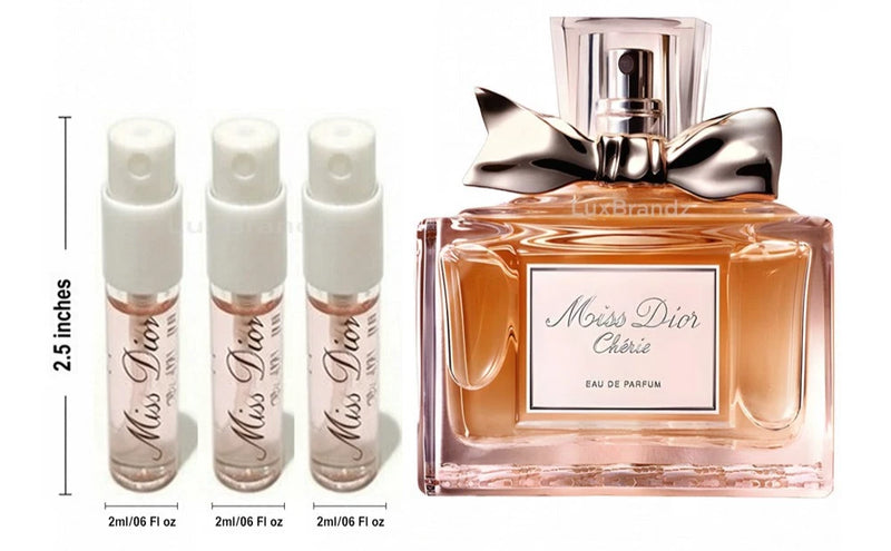 3-Pack Dior Miss Dior Cherie Perfume .06 oz Eau De Parfum Spray Samples EDP