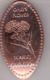 Elongated Souvenir Penny: Ohio's Flower  Scarlet Carnation  Z 512 Carnation