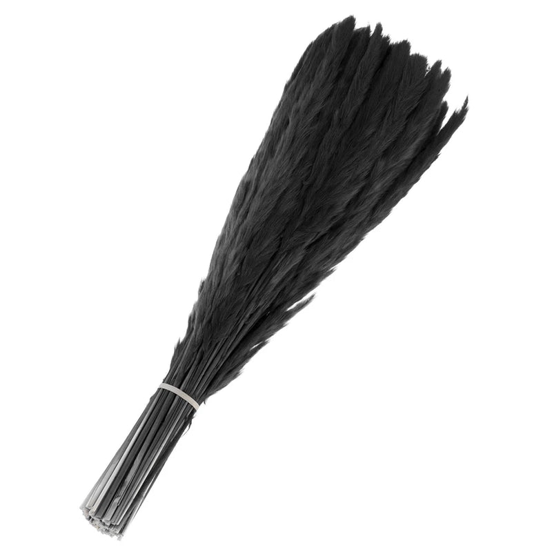 60Pcs Pampas Grass,17" Fake Pampas Grass for Wedding Decoration,Black Pampas Grass