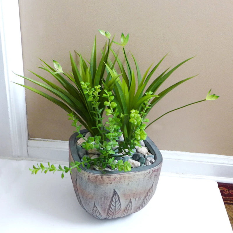 3 Pcs Orchid Grasses Artificial Flower Plants Home Wedding Decoration Green Plant