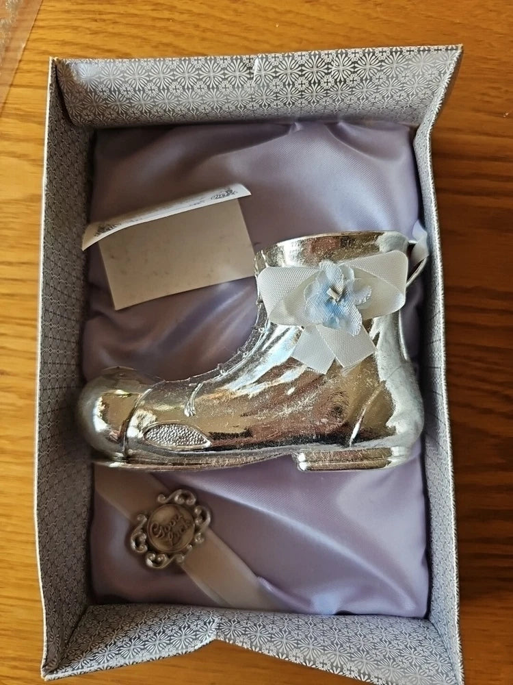 Vintage Wedding Bouquet Charm Baby Bootie Good Luck Orig. Box Made In England Bouquet