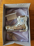 Vintage Wedding Bouquet Charm Baby Bootie Good Luck Orig. Box Made In England Bouquet
