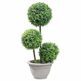 WPYST 1.9 Feet Artificial Topiary Plant Balls Faux Greenery i______Potted Bonsai Green Plant
