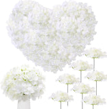 200 Pcs White Silk Hydrangea Flowers for Wedding & Home Decor Hydrangea