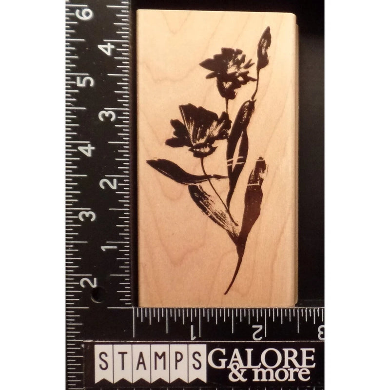 Penny Black Rubber Stamps 2831K CARNATION GARDEN SOFT BRUSHED FLOWERS #890 Carnation
