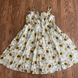 Torrid Sunflower Dress Size XL (?) Pockets Lined Sleeveless Summer Sundress Sunflower
