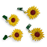 Heavy Metal Sunflower Daisy Flower Hanging Decoration Pendant Clips Lot of 4 Sunflower