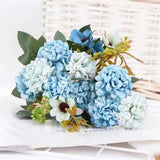 15 Flower Head DIY Decor Hydrangea Artificial Flower Fake Flower Small Bouquet Hydrangea